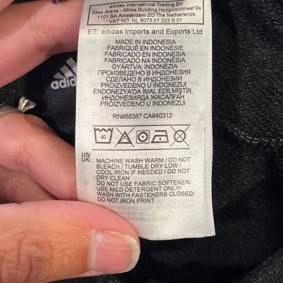 Adidas Heather Gray French Terry High Low Skirt Medium - Picture 6 of 6